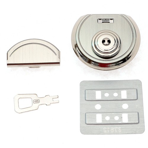 Cerradura de llave AMIET/M 40888.313 Estampillada sin montar/ Cerraduras de llave de alta calidad/cerraduras abatibles para bolsas - Imagen 6 de 9