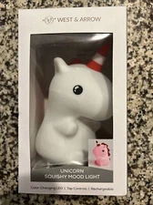 West & Arrow Color-changing Led Unicorn Squishy Mood Light Winter Magic NIB