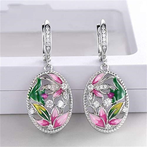 Santuzza 925 Sterling Silver Twist Dangle Earrings Amethyst