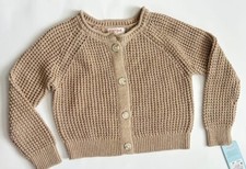 Baby Cat and Jack Front-Button Cardigan light brown