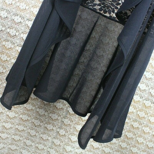Gilet donna pizzo chiffon cardigan giacca cappotto rete gilet scavato canotta - Foto 8 di 12