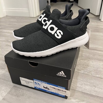 adidas FW2620 Unisex Black Lite Racer Adapt Kid Slip On Casual