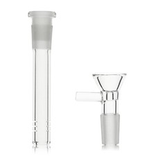Tubo fumo acqua narghilè 5,9 pollici vetro bong downstem con ciotola maschio 14 mm pezzo