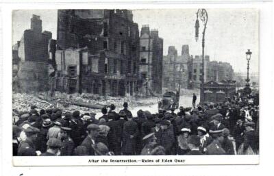RUINS OF EDEN QUAY, DUBLIN: Easter Rising Ireland 1916 Postkarte (C88657)