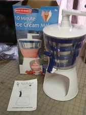 10 Minute Soft Serve Ice Cream Maker Back To Basics - Hand Turn