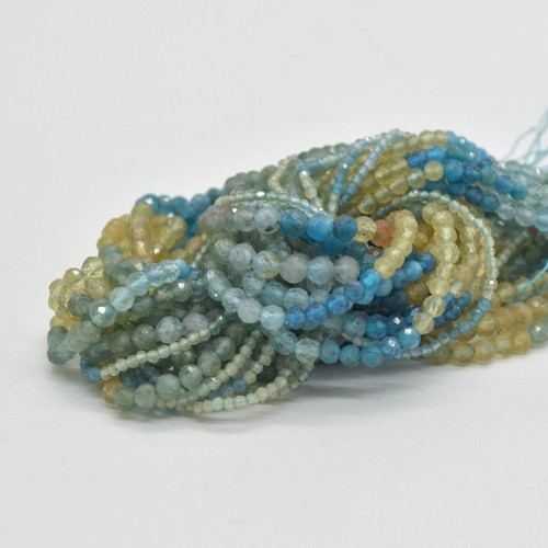 2mm Semi-precious Gemstone FACETED Round Beads - 14" Strand - Picture 71 of 93