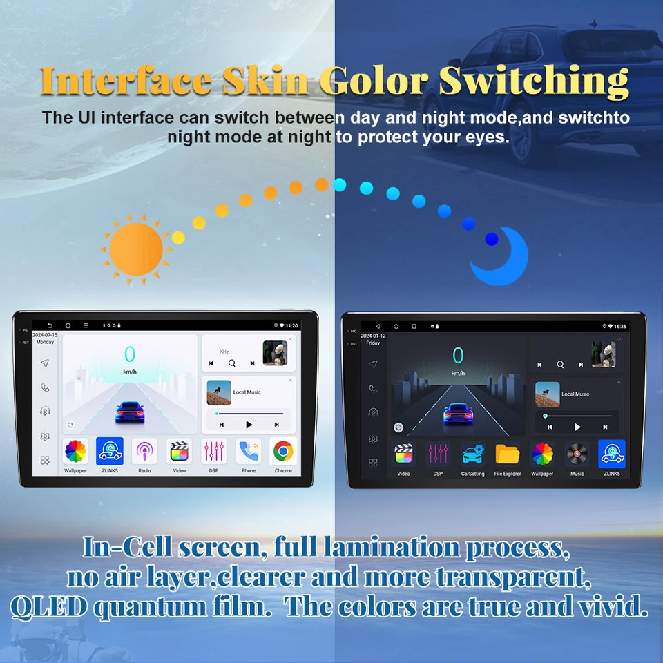 4-64G Wireles Carplay For Kia Rio 2005-2011 Android 13 Car Stereo Radio WIFI GPS - Imagem 2 de 4