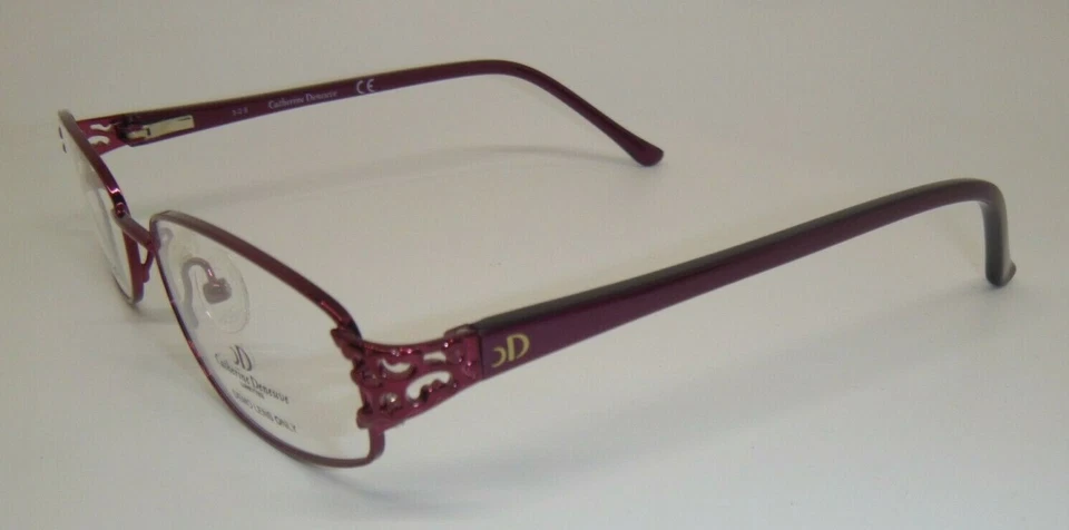 Catherine Deneuve Lunettes CD-268 BER Berry Metal Eyeglasses Frame 50-17-135 RX - Image 2 of 4