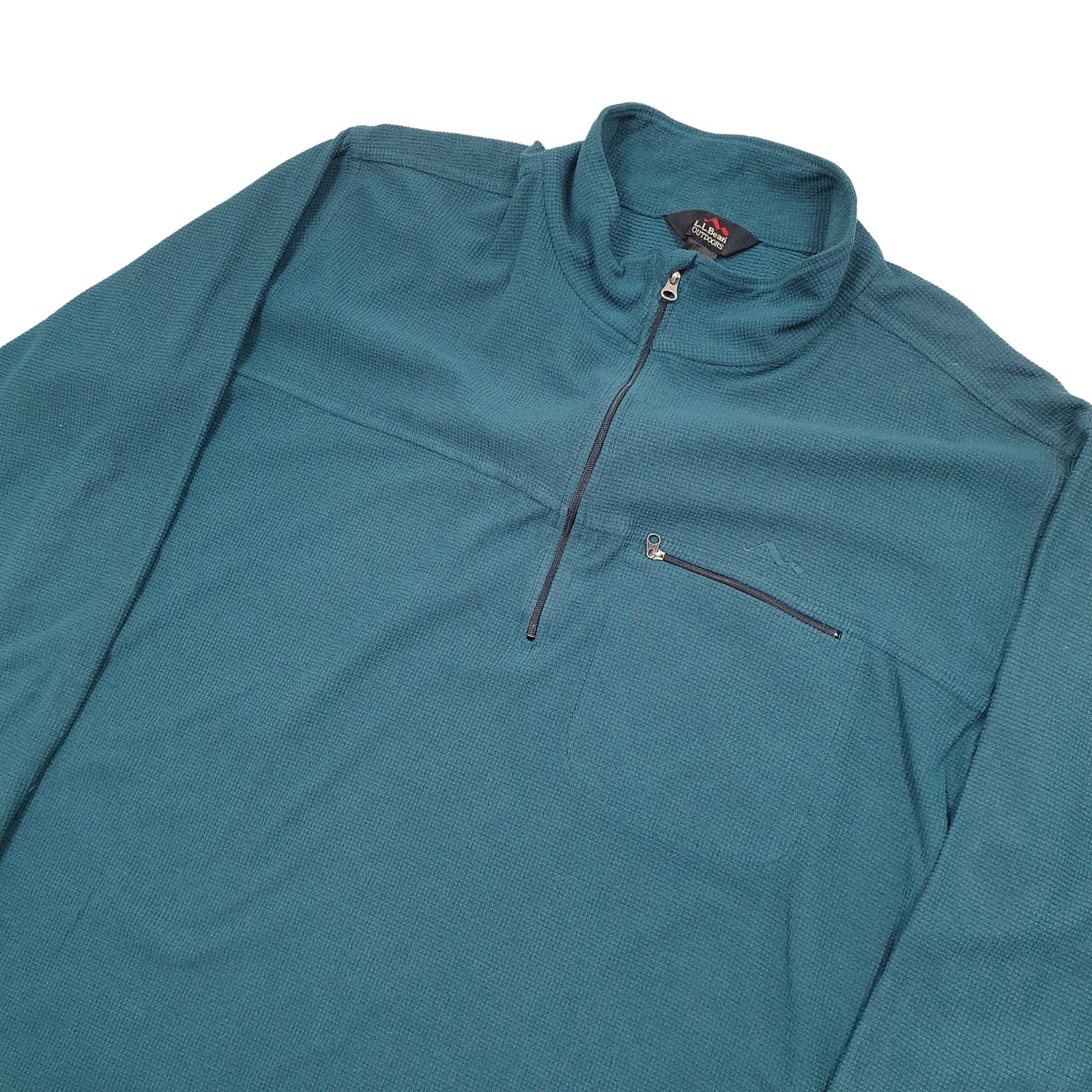 Mens L.L BEAN Cotton , Polyester 1/4 Quarter Zip Jumper Sweatshirt XL image 2