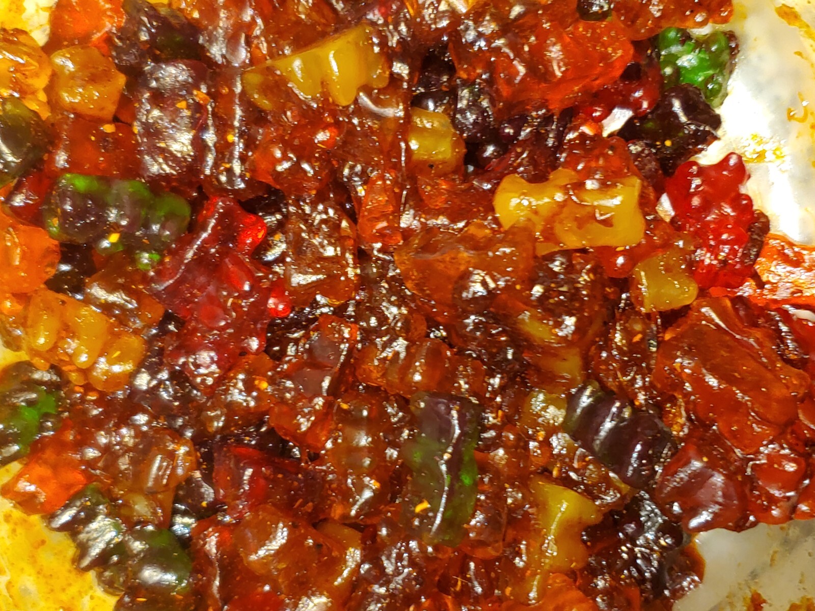 Chamoy Carolina Reaper gummy bearsBlazing hot, sweet and sour bears