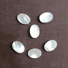  WHOLESALE NATURAL MOTHER OF PEARL BOTH SIDE FLAT OVAL SHAPE LOOSE GEMSTONE