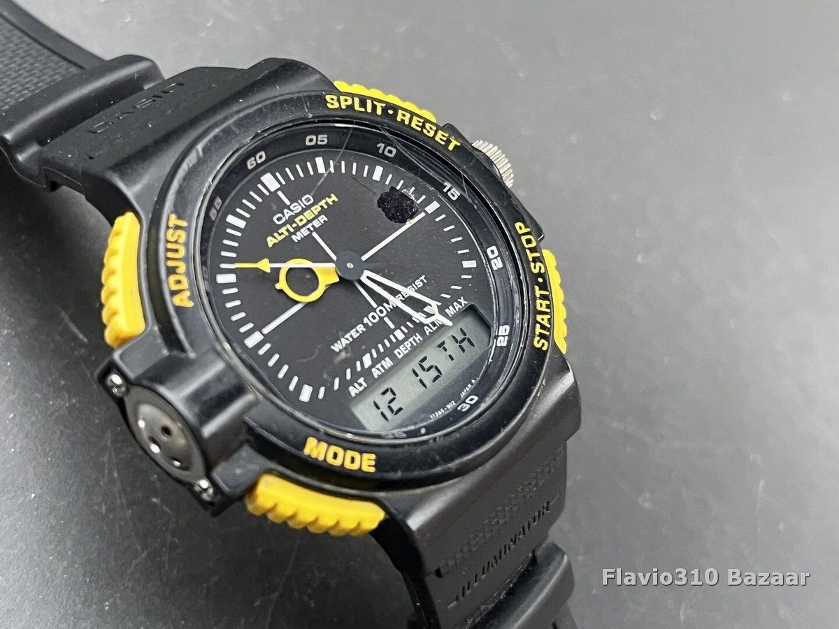 CASIO ARW-320 Ana-Digi Quartz 80's Vintage Watch Depth Meter