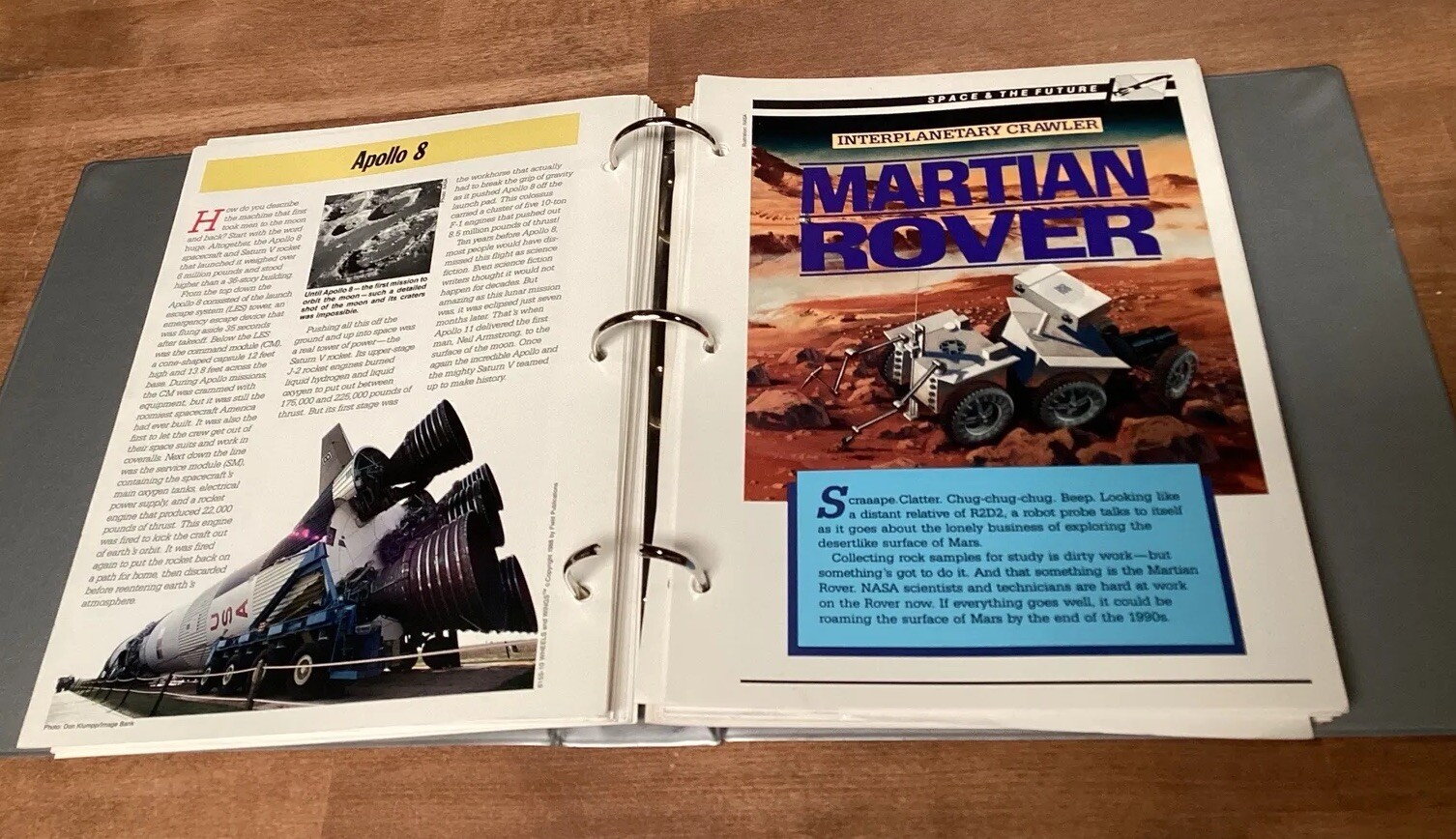 Vintage WHEELS AND WINGS Binder Planes Cars Field Publications 1988