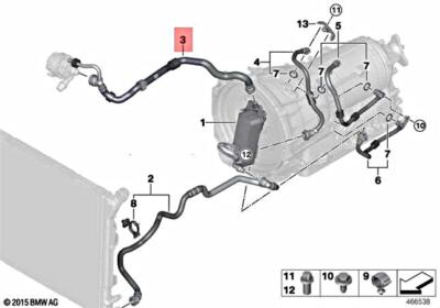 Genuine BMW F30 330e Sedan Coolant Hose Return 17128740117 | eBay