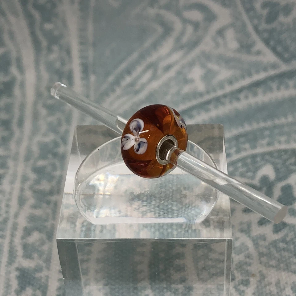 正品 Trollbeads 米色花朵 TGLBE-10002 或 61149,全新已停产 — 第 4/4 张图片