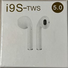 i9s-tws 5.0 Bluetooth headphones. White, sealed in the box New.