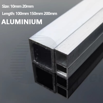 Aluminium Square Box Section Tube Alu Alloy Hollow Metal Square Pipe 10mm 20mm