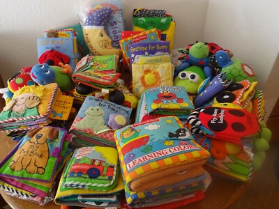 LOT#2 SOFT/CLOTH EDUCATIONAL/INTERACTIVE BOOKS FOR BABY (2 OR 3 EA)-YOU CHOOSE