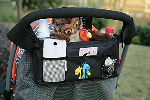 pram organiser with cup holder