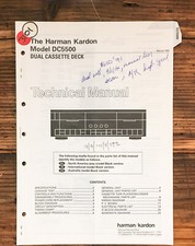 Harman Kardon DC5500 DC 5500 Cassette Service Manual Original 