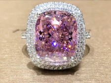 Beautiful Cubic Zirconia Ring Light Pink Size 8 NEW