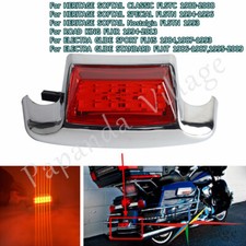 Chrome&Red Rear Fender LED Tip Light Fits Harley Electra Glide Standard FLHT