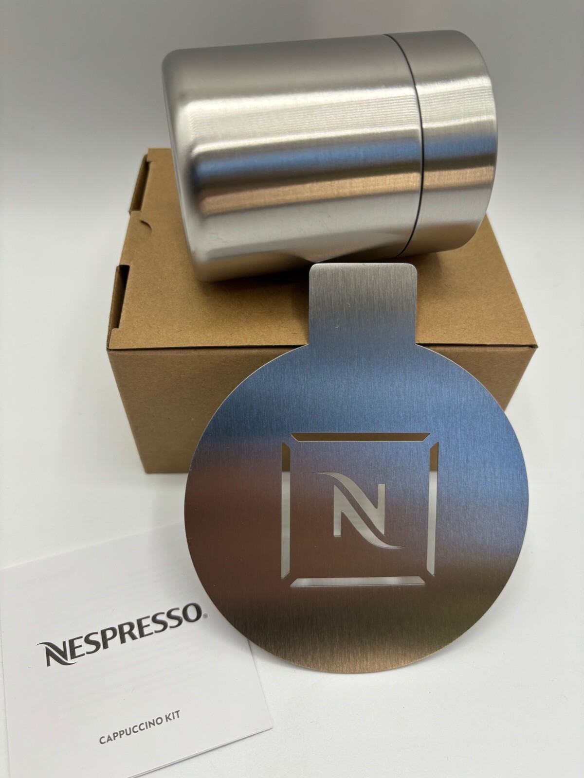 Nespresso Cappuccino Kit Cocoa Powder Shaker & Stencil New in Box *Free Post* 7630428745127