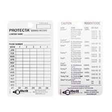 Protecta Rat Station Service Record Cards ( 100 Cards ) Protecta Service Cards