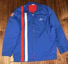 Vtg Mechanic Chain Stitch Work Jacket Quilt Lined USA Talon Zipper Size Small