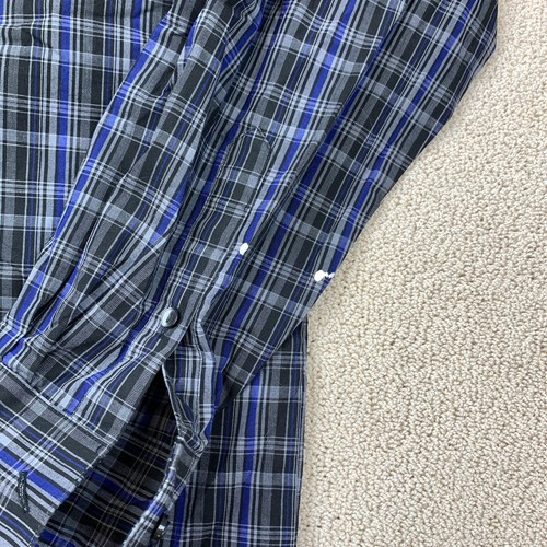 Van Heusen Studio Slim Fit Dress Shirt Men's 16 Long Sleeve Multi Plaid - Picture 2 of 9