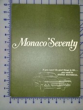1970 Dodge Monaco Brochure Original