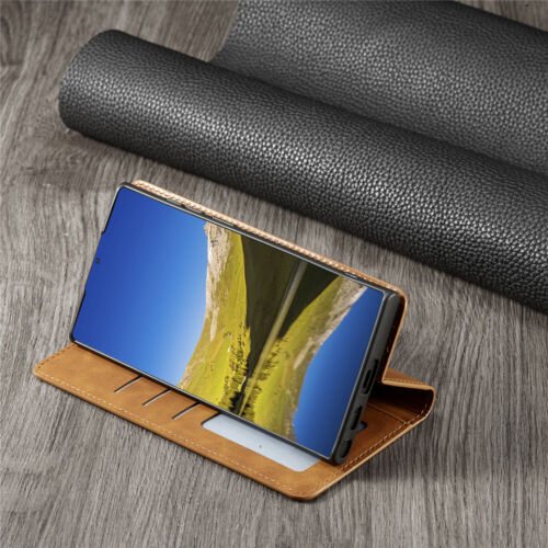For Samsung Galaxy S24 Ultra S23 S22 S21 Leather Magnetic Flip Wallet Case Cover - Picture 8 of 28