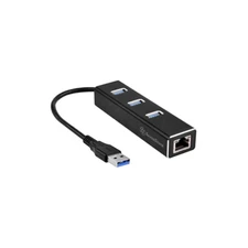 Silverstone EP04B 3 Ports USB 3.1 Hub and RJ45 Gigabit Network Adapter