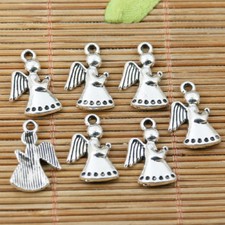 40pcs tibetan silver color praying angel charms EF2255