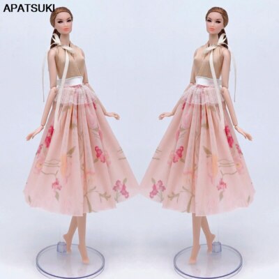 Kids Toy Fashion Doll Clothes For 11.5'' Doll Dress Outfits Khaki Top & Skirt 1/6