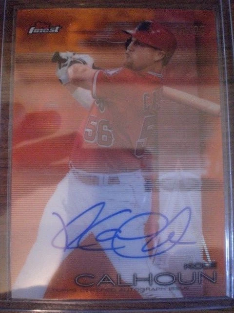 Kole Calhoun Topps Finest RED Signed Autograph 19/25 - Image 2 of 2