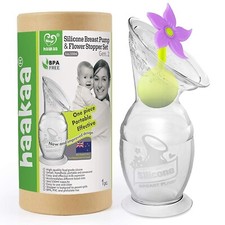 Haakaa Generation 2 Silicone Baby Breast Pump 100ml With Stopper Manual NEW