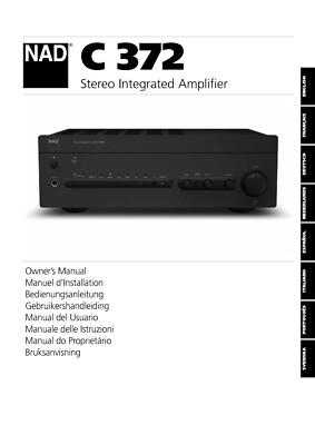 Bedienungsanleitung-Operation Instructions für NAD C 372 
