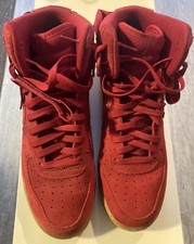 Nike Mens Air Force 1 High 806403-601 Red Lace-Up Sneakers Shoes Size 12