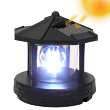 Solar-Leuchtturm, LED-rotierender Leuchtturm, 360 Grad drehbare Solarlampe DHL