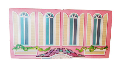 Barbie🌺 Glamour House ~ Back Wall Window Panel Cardboard ~ Vintage 1984 ...