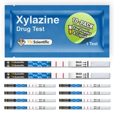 TN Scientific (XYL) Drug Test Strips [10 Pack] - Powder, Liquid, & Urinalysis