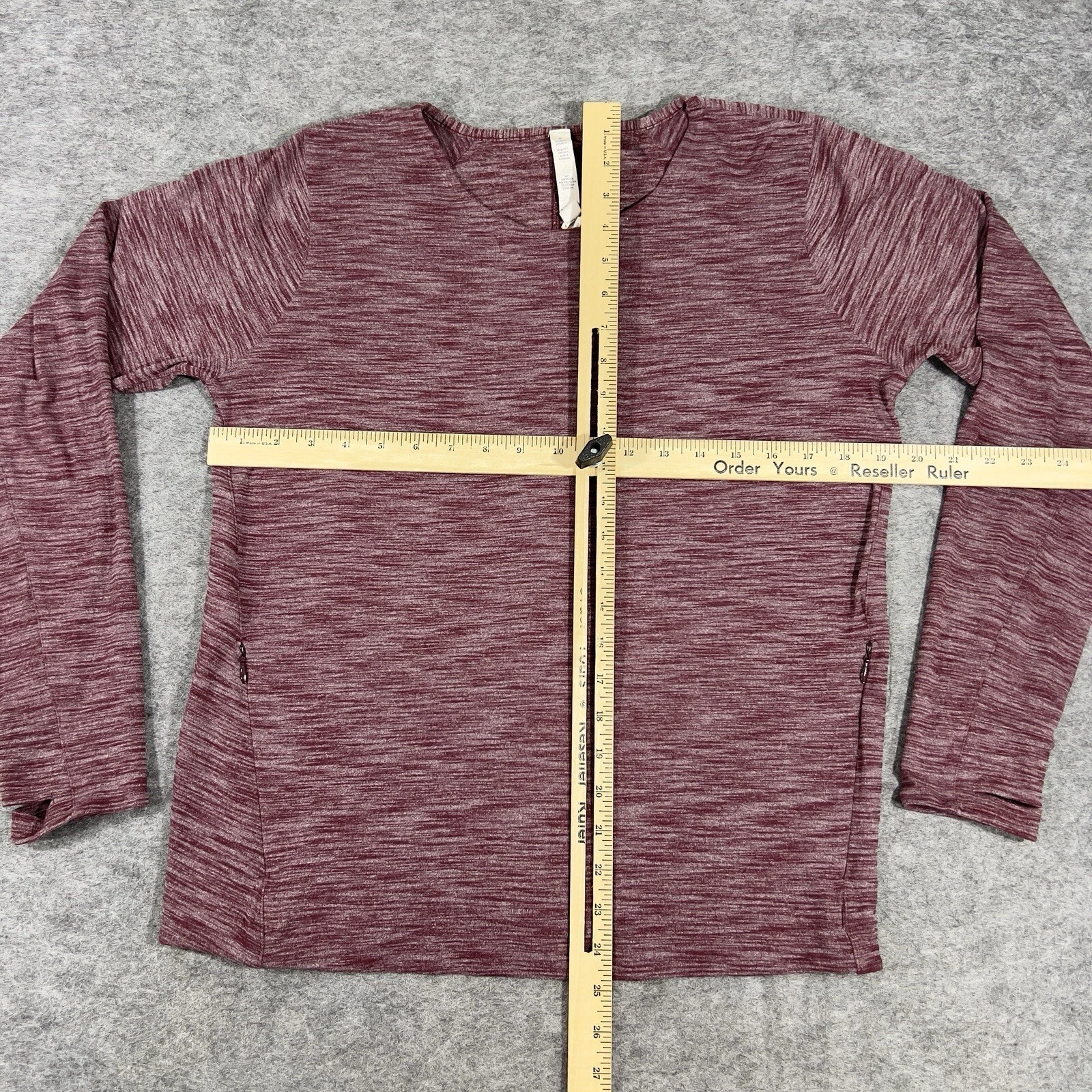 lululemon long sleeve front zip pocket sweatshirt