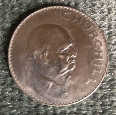 1965 CHURCHILL COIN QUEEN ELIZABETH II DEI GRATIA REGINA F.D.