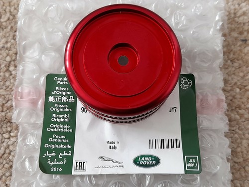 NEW GENUINE JAGUAR ROTARY GEARKNOB RED ALUMINIUM XE XF F-PACE XK XJ X351 t4n7534 - Picture 2 of 6