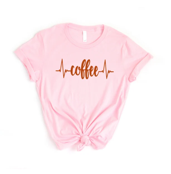 T-Shirt Unisex Coffee Shirt, Coffee Life Line Shirt, Coffee T Shirt, Funny Coffe