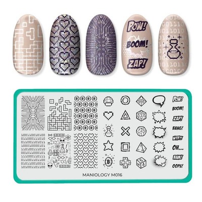 Maniology Nail Stamping Plate - M016 - Games, Dice