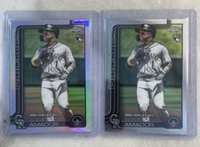 Adael Amador RC Lot 2 Topps Chrome Rookie Refractor + Base USC143