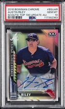 2016 BOWMAN CHROME SCOUTS' TOP 100 UPDATE AUTO AUSTIN RILEY 184/199 PSA 10