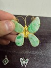 Set Vtg. Chinese HK Export Jade, Stone Pendant, Gold on Silver Brooch — photo 10